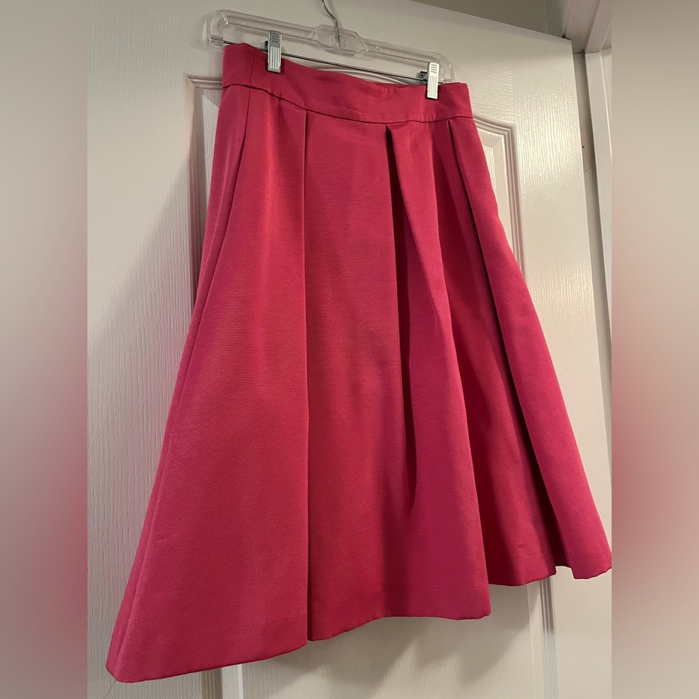 Eliza J pleated pink midi skirt
